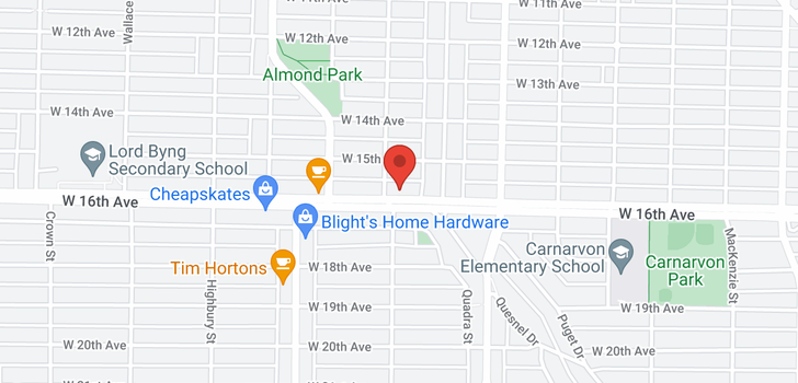 map of 3483 W 16TH AVENUE